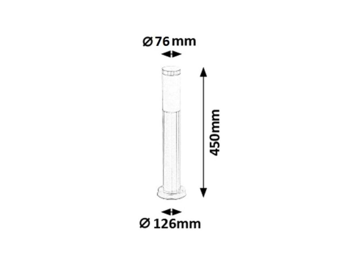 Rabalux Inox Torch Außen Sockelleuchte E27 Edelstahl 450mm 4 Rabalux Inox Torch Außen Sockelleuchte E27 Edelstahl 450mm – Bild 2