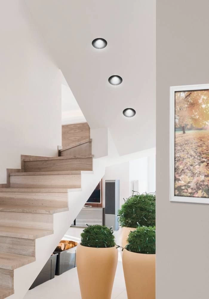 EGLO SALABATE LED Einbauleuchte Schwarz, Klar 450lm 4000K IP44 Dimmbar 8,8cm 3 EGLO SALABATE LED Einbauleuchte Schwarz, Klar 450lm 4000K IP44 Dimmbar 8,8cm