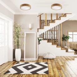 BIOLEDEX Runde Deckenleuchte 37cm Mit E27 Fassung Aus Natur Holz Und Glas, Farbe Eiche Holz 9 BIOLEDEX Runde Deckenleuchte 37cm Mit E27 Fassung Aus Natur Holz Und Glas, Farbe Eiche Holz -Lichtwelt Verkauf bioledex z110 428 2