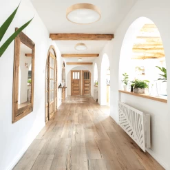 BIOLEDEX Runde Deckenleuchte 47cm Mit 3x E27 Fassung Aus Natur Holz Und Glas, Farbe Kiefer Holz -Lichtwelt Verkauf bioledex z110 429 1