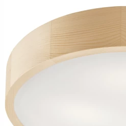 BIOLEDEX Runde Deckenleuchte 47cm Mit 3x E27 Fassung Aus Natur Holz Und Glas, Farbe Kiefer Holz -Lichtwelt Verkauf bioledex z110 429 3