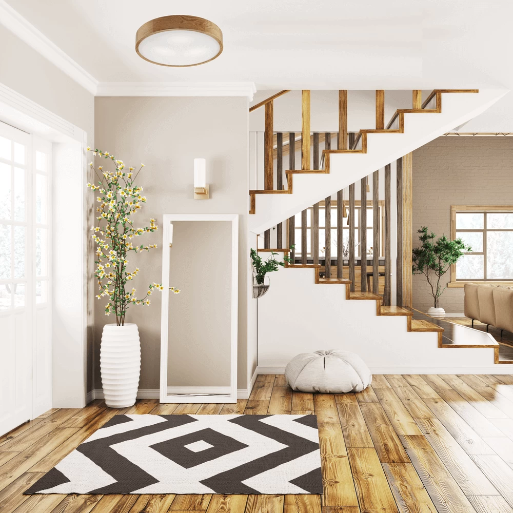 BIOLEDEX Runde Deckenleuchte 47cm Mit 3x E27 Fassung Aus Naturholz Und Glas, Farbe Kiefer Eiche 4 BIOLEDEX Runde Deckenleuchte 47cm Mit 3x E27 Fassung Aus Naturholz Und Glas, Farbe Kiefer Eiche – Bild 2