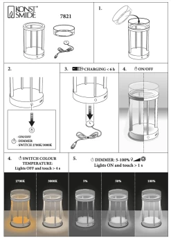 KONSTSMIDE Chieti Schwarz LED USB Akku Laterne Rund Dimmbar 2700K/3000K Glasdeck 19 KONSTSMIDE Chieti Schwarz LED USB Akku Laterne Rund Dimmbar 2700K/3000K Glasdeck -Lichtwelt Verkauf chieti 1