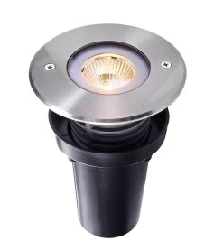 Deko Light Tall COB I WW Bodeneinbaustrahler Außen LED Silber IP67 720lm 3000K >80 Ra 25° Modern
