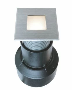 Deko Light Basic Square I WW Bodeneinbaustrahler Außen LED Silber IP67 14lm 3000K >80 Ra 120° Modern