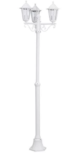 EGLO LATERNA 5 Außen Wegeleuchte, 3x E27, IP44, Weiss, 22996