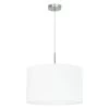 EGLO PASTERI Textil Hängeleuchte, 380mm, E27 Nickel-matt, Weiss -Lichtwelt Verkauf eglo31571