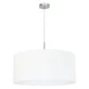 EGLO PASTERI Textil Hängeleuchte, 530mm, E27 Nickel-matt, Weiss -Lichtwelt Verkauf eglo31575