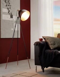 EGLO CHESTER Stehleuchte, 1-flg., E27, Schwarz, Kupfer -Lichtwelt Verkauf eglo49386 1