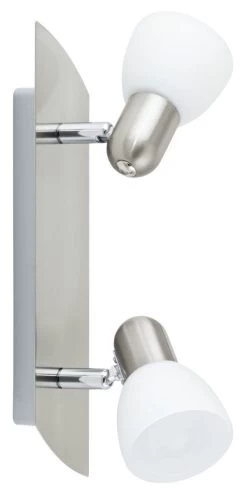 EGLO ENEA LED Wand & Deckenspot 2er E14 Nickel-matt