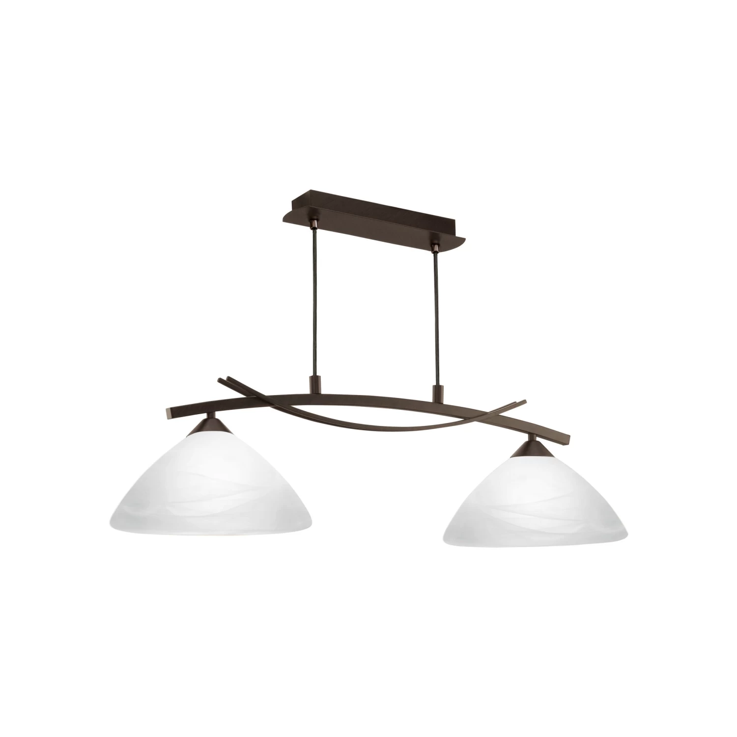 EGLO VINOVO Esstisch Hängeleuchte 2x E27 Dunkelbraun, Alabaster 3 EGLO VINOVO Esstisch Hängeleuchte 2x E27 Dunkelbraun, Alabaster