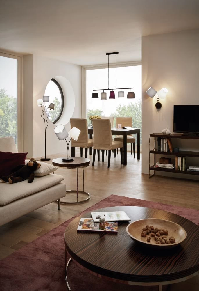 EGLO ALMEIDA Wandleuchte, 2-flg., E14, Weiss, Anthrazit 4 EGLO ALMEIDA Wandleuchte, 2-flg., E14, Weiss, Anthrazit – Bild 2