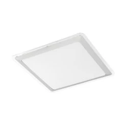 EGLO COMPETA 1 LED Deckenleuchte 340x340, 1-flg., Weiss, Silber, Klar