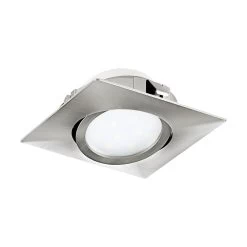 EGLO PINEDA LED Einbauspot 84x84, 1-flg., Nickel-matt