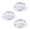 EGLO PINEDA LED Einbauspot 3er-Set, Ø84, 3-flg., Weiss 2 EGLO PINEDA LED Einbauspot 3er-Set, Ø84, 3-flg., Weiss -Lichtwelt Verkauf eglo95857