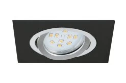 EGLO TERNI 1 LED Einbaulampe GU10 400lm 95x95mm Eckig Schwarz