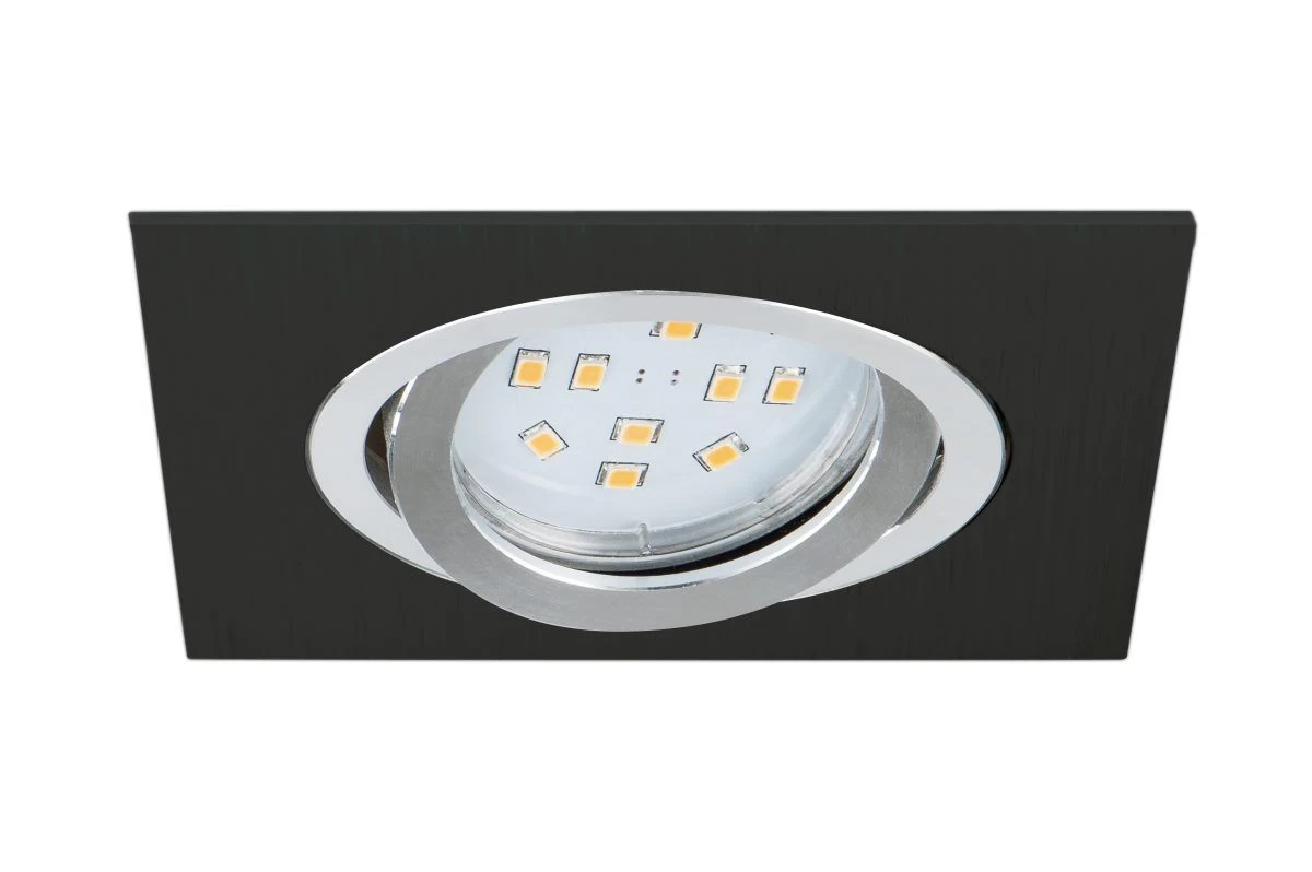 EGLO TERNI 1 LED Einbaulampe GU10 400lm 95x95mm Eckig Schwarz 3 EGLO TERNI 1 LED Einbaulampe GU10 400lm 95x95mm Eckig Schwarz