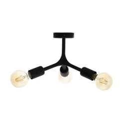 EGLO BOCADELLA 1 Deckenleuchte Schwarz 3x E27 34,5x21,5cm Dimmbar -Lichtwelt Verkauf eglo98317 3