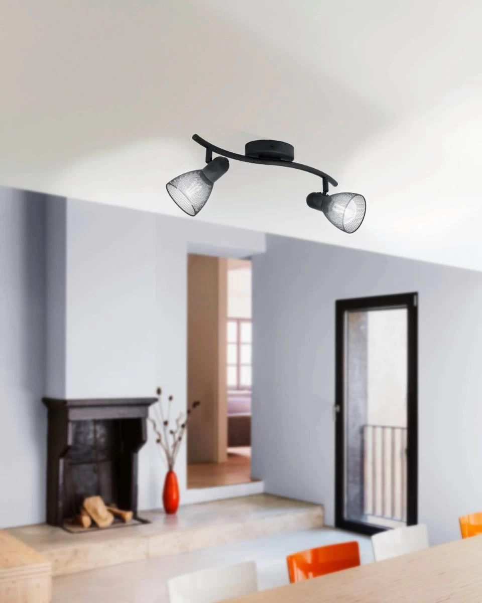 EGLO CAROVIGNO Deckenstrahler Schwarz 2x E14 36,5x15cm Dimmbar 4 EGLO CAROVIGNO Deckenstrahler Schwarz 2x E14 36,5x15cm Dimmbar – Bild 2