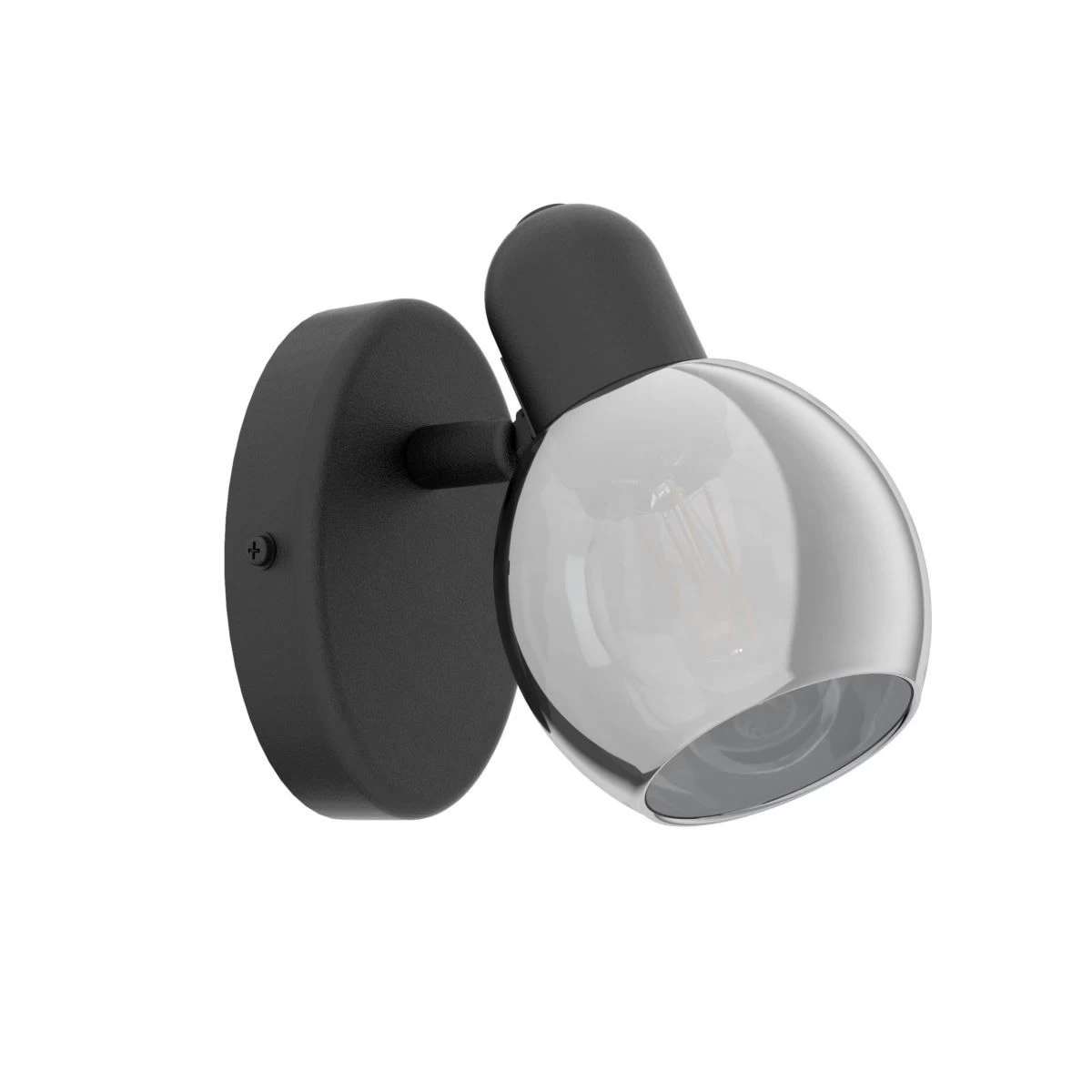 EGLO POLLICA Wandstrahler Schwarz, Rauchglas E14 6,5x10,5cm 3 EGLO POLLICA Wandstrahler Schwarz, Rauchglas E14 6,5x10,5cm