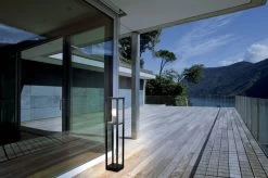 EGLO CASCINETTA Eckige Wegeleuchte Schwarz E27 IP44 15x79,5cm Dimmbar