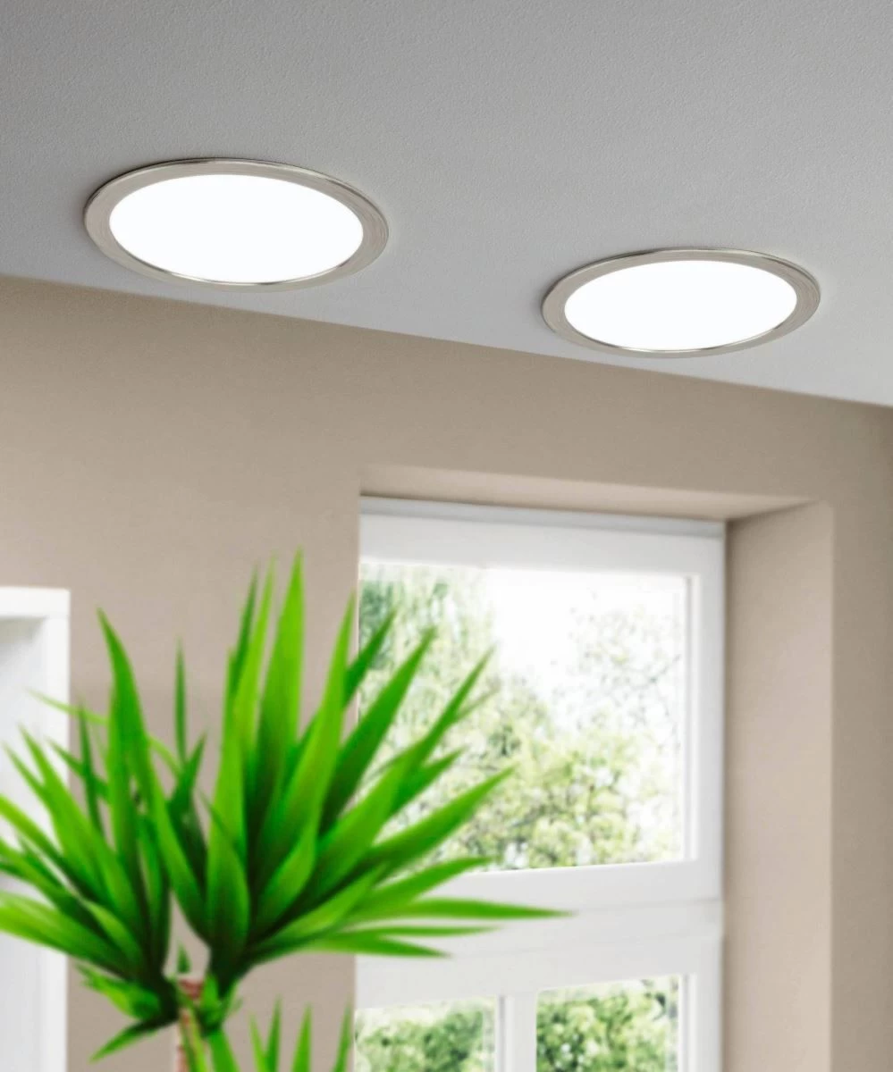 EGLO FUEVA 5 LED Einbauleuchte Nickel-matt Rund 216mm 2000lm 4000K 4 EGLO FUEVA 5 LED Einbauleuchte Nickel-matt Rund 216mm 2000lm 4000K – Bild 2