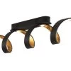 Luce Design Helix LED Deckenleuchte Gold, Schwarz 1200lm 3000K 80cm Dimmbar