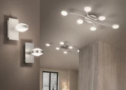 Fabas Luce Mill LED Wandleuchte Nickel Satiniert -Lichtwelt Verkauf fl3253 21 178 1