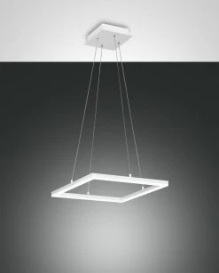 LED Hängelampe Weiß Fabas Luce Bard 3510lm 420mm Dimmbar