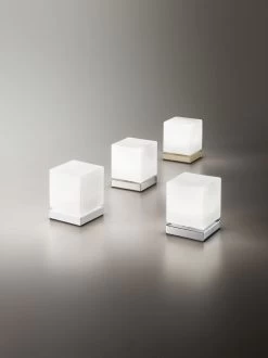 LED Würfel Tischlampe Gold Matt Fabas Luce Brenta 540lm Touchdimmer -Lichtwelt Verkauf fl3407 30 225 1