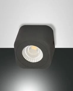 LED Aufbauleuchte Anthrazit Fabas Luce Palmi 540lm 3000K