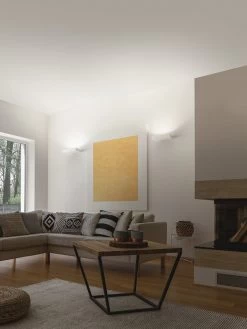 LED Wandleuchte Weiß Fabas Luce Emma 2900lm 3000K Dimmbar -Lichtwelt Verkauf fl3506 21 955 6