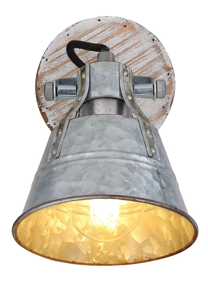 Globo Günther I Wandstrahler Weiß, Gold Patiniert E27 Dimmbar X14x18cm 7 Globo Günther I Wandstrahler Weiß, Gold Patiniert E27 Dimmbar X14x18cm – Bild 5