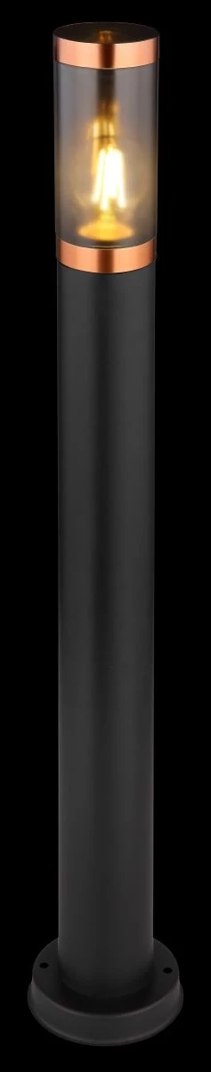 Globo BOSTON Wegeleuchte 800mm Schwarz, Kupfer, Kunststoff Rauchfarben, 1xE27 6 Globo BOSTON Wegeleuchte 800mm Schwarz, Kupfer, Kunststoff Rauchfarben, 1xE27 – Bild 4