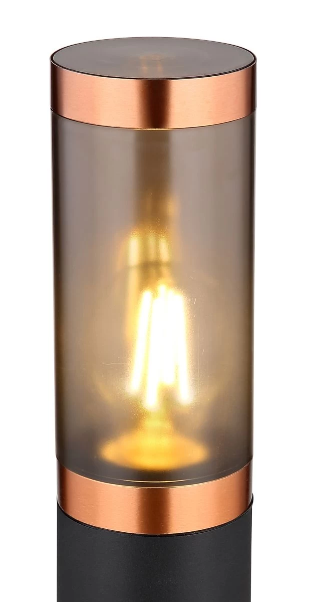 Globo BOSTON Wegeleuchte 800mm Schwarz, Kupfer, Kunststoff Rauchfarben, 1xE27 5 Globo BOSTON Wegeleuchte 800mm Schwarz, Kupfer, Kunststoff Rauchfarben, 1xE27 – Bild 3