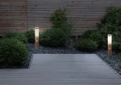 Globo BOSTON Außenleuchte Holzoptik Sensor, 1xE27 -Lichtwelt Verkauf globo3158sw am1