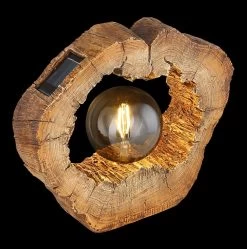 LED Solarlampe Baumstamm Mit Loch Kunststoff Braun 30,5x8,5x25,5cm Von Globo -Lichtwelt Verkauf globo36516 ax