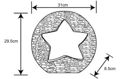 Design Solarleuchte Stern Steingrau Goldfarben 48xLED, 31x8,5x29,5cm Von Globo -Lichtwelt Verkauf globo36524 tz 1