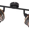Globo Bellona Deckenstrahler Schwarz, Gold 2x E14 Dimmbar 27,5x12x21,5cm 2 Globo Bellona Deckenstrahler Schwarz, Gold 2x E14 Dimmbar 27,5x12x21,5cm -Lichtwelt Verkauf globo54020 2