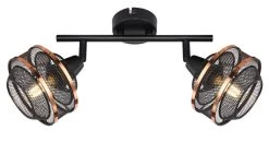 Globo Bellona Deckenstrahler Schwarz, Gold 2x E14 Dimmbar 27,5x12x21,5cm 12 Globo Bellona Deckenstrahler Schwarz, Gold 2x E14 Dimmbar 27,5x12x21,5cm -Lichtwelt Verkauf globo54020 2 2