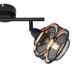 Globo Bellona Deckenstrahler Schwarz, Gold 2x E14 Dimmbar 27,5x12x21,5cm 10 Globo Bellona Deckenstrahler Schwarz, Gold 2x E14 Dimmbar 27,5x12x21,5cm -Lichtwelt Verkauf globo54020 2 4