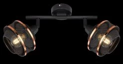 Globo Bellona Deckenstrahler Schwarz, Gold 2x E14 Dimmbar 27,5x12x21,5cm 9 Globo Bellona Deckenstrahler Schwarz, Gold 2x E14 Dimmbar 27,5x12x21,5cm -Lichtwelt Verkauf globo54020 2 5