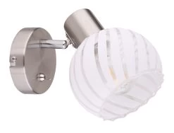 Globo Willy Wandstrahler Nickel Matt E27 Mit Schalter X13x15cm -Lichtwelt Verkauf globo54025 1 1