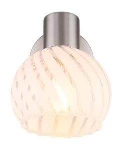 Globo Willy Wandstrahler Nickel Matt E27 Mit Schalter X13x15cm -Lichtwelt Verkauf globo54025 1 2