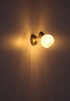 Globo Willy Wandstrahler Nickel Matt E27 Mit Schalter X13x15cm -Lichtwelt Verkauf globo54025 1 5