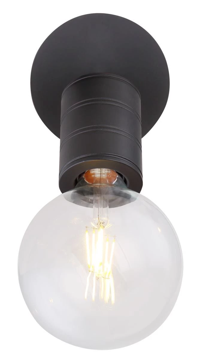 Globo Hermine Wandstrahler Schwarz E27 Mit Schalter X12x14,5cm 7 Globo Hermine Wandstrahler Schwarz E27 Mit Schalter X12x14,5cm – Bild 5