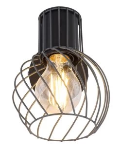 Globo Beverone Wandstrahler Graphit E27 Mit Schalter X12x16,5cm -Lichtwelt Verkauf globo54054 1 2