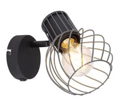 Globo Beverone Wandstrahler Graphit E27 Mit Schalter X12x16,5cm