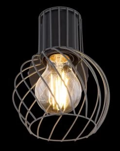 Globo Beverone Wandstrahler Graphit E27 Mit Schalter X12x16,5cm -Lichtwelt Verkauf globo54054 1 3