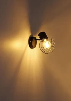 Globo Beverone Wandstrahler Graphit E27 Mit Schalter X12x16,5cm -Lichtwelt Verkauf globo54054 1 5